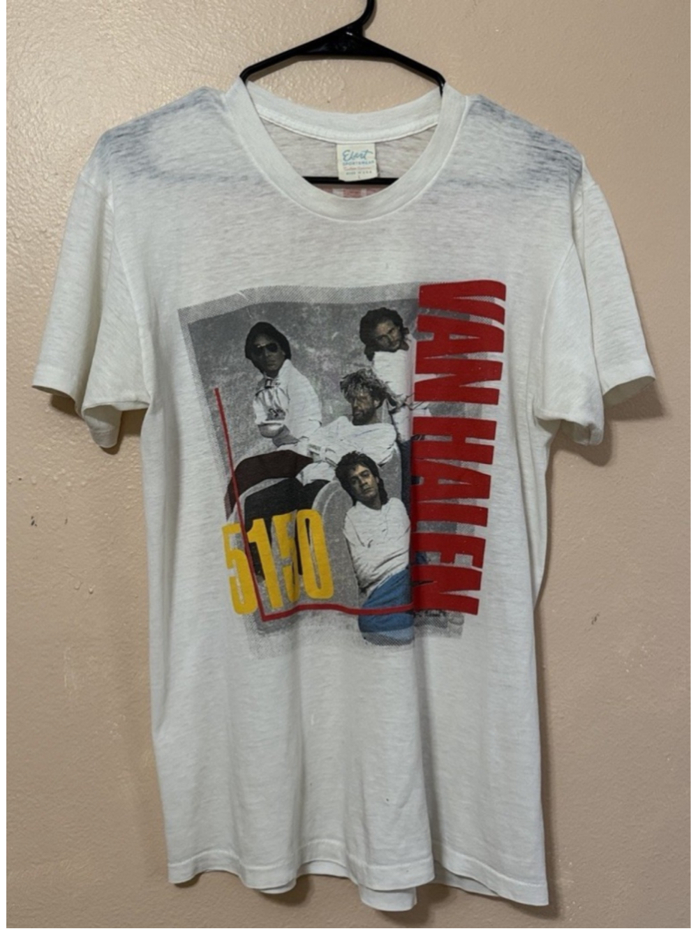 VNTG 1986 Van Halen 5150 Tour Shirt Double Sided Ebert Tag “Bill & Ted’s …